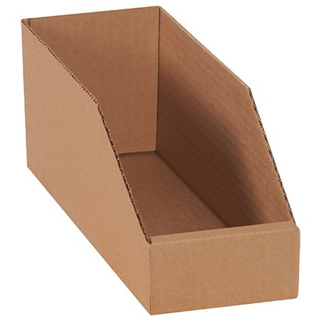 Bsc Preferred 4 x 12 x 4-1/2'' Kraft Bin Boxes, 50PK BUY00030070